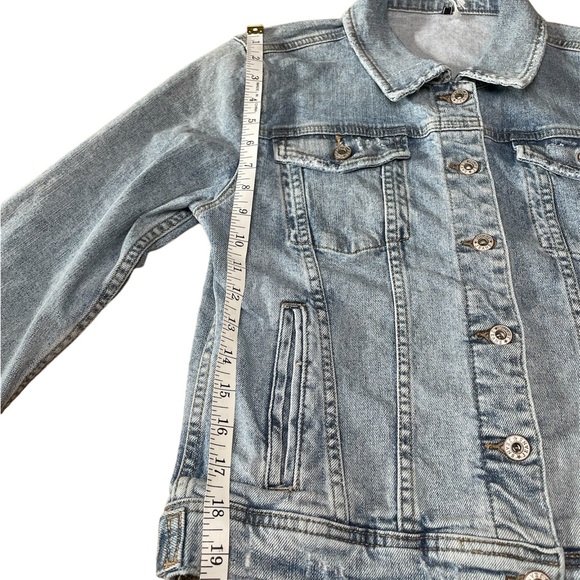 Itamaska Distressed Denim Jacket Light Blue Women’s  XL. - Picture 16 of 16
